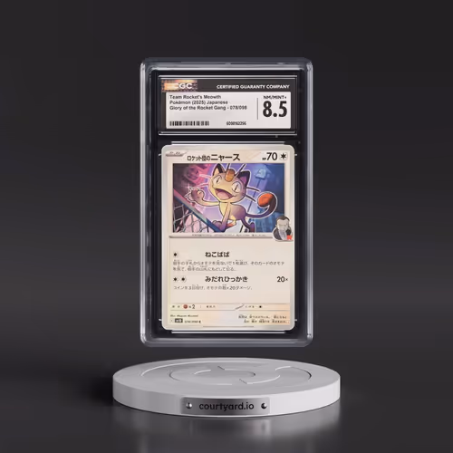 2025 Glory of the Rocket Gang - sv10 #078/098 Team Rocket's Meowth (CGC 8.5 NM-MT+)