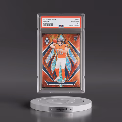 2024 Panini Phoenix #159 Bo Nix - Fireburst (PSA 10 GEM MINT)