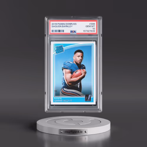 2018 Panini Donruss #306 Saquon Barkley (PSA 10 GEM MINT)