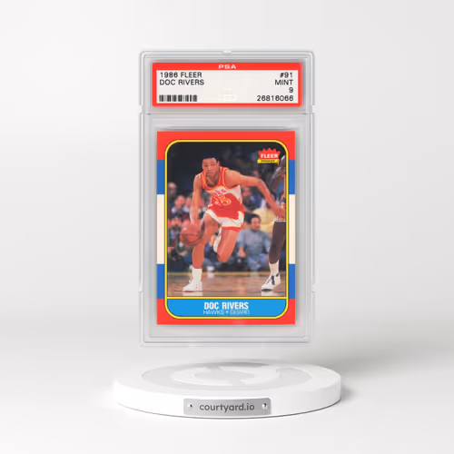 1986 Fleer #91 Doc Rivers (PSA 9 MINT)