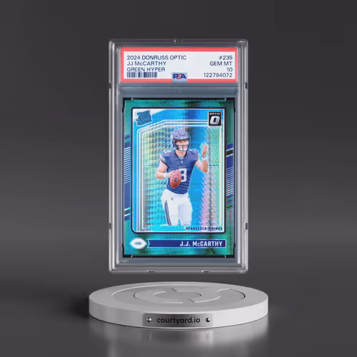 2024 Panini Donruss Optic #235 JJ McCarthy - Green Hyper (PSA 10 GEM MINT)
