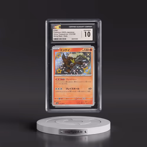 2023 Shiny Treasure ex #213/190 Entei - Shiny Rare Holo (CGC 10 GEM MINT)