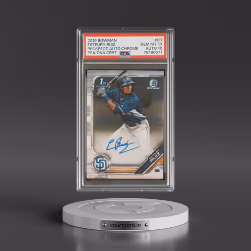 2019 Bowman Prospect Autographs Chrome #ER Esteury Ruiz (PSA 10 GEM MINT)
