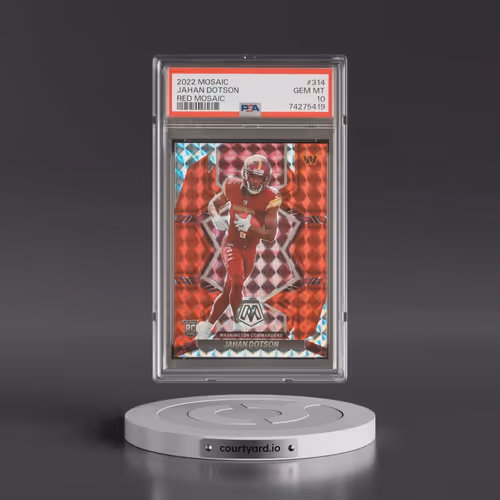 2022 Panini Mosaic #314 Jahan Dotson - Red Mosaic (PSA 10 GEM MINT)