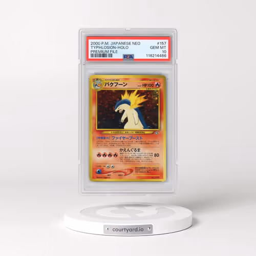 2000 Pokémon Neo #157 Typhlosion - Holo Premium File (PSA 10 GEM MINT)