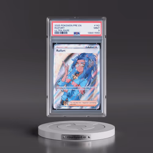 2025 Pokémon Pre EN-Prismatic Evolutions #142 Raifort - Ultra Rare (PSA 9 MINT)