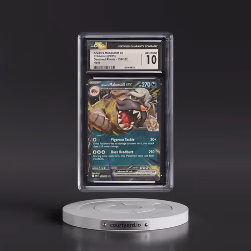 2025 Pokémon Dri EN-Destined Rivals #139 Arven's Mabosstiff EX - Holo (CGC 10 GEM MINT)