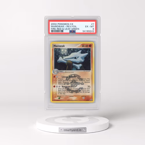 2004 Pokémon EX Fire Red & Leaf Green #7 Marowak - Reverse Foil (PSA 6 EX-MT)