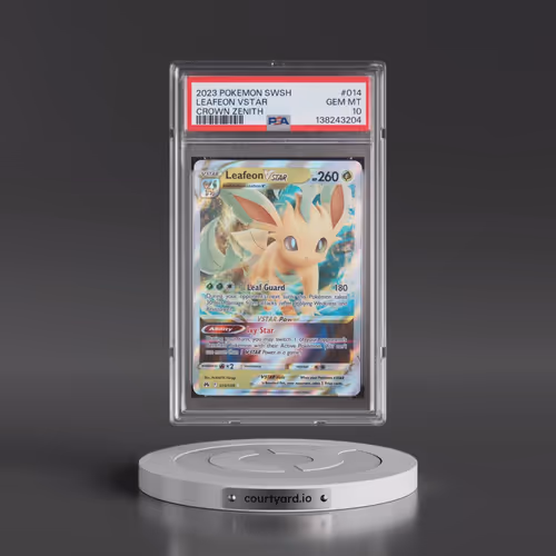 2023 Pokémon Sword and Shield Crown Zenith #014 Leafeon Vstar (PSA 10 GEM MINT)