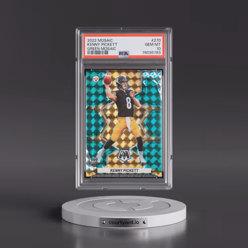 2022 Panini Mosaic #270 Kenny Pickett - Green Mosaic (PSA 10 GEM MINT)