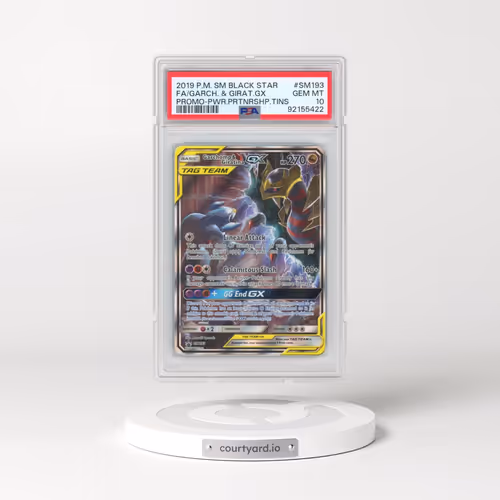 2019 Pokémon SM Black Star Promo #SM193 Garchomp & Giratina GX - Holo Full Art Power Partnership Tin