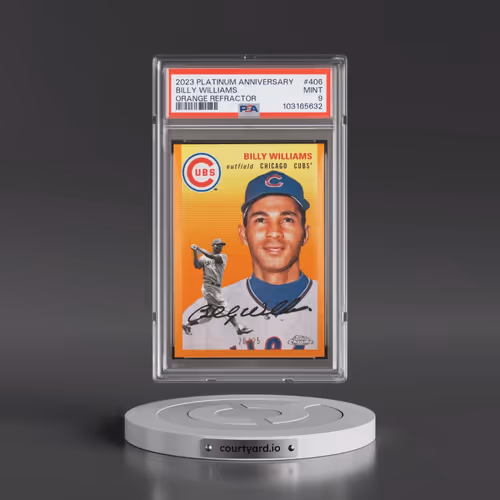 2023 Topps Chrome Platinum Anniversary #406 Billy Williams - Orange Refractor (PSA 9 MINT)