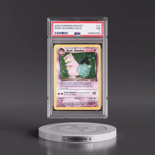 2000 Pokémon Rocket #12 Dark Slowbro - Holo (PSA 7 NM)