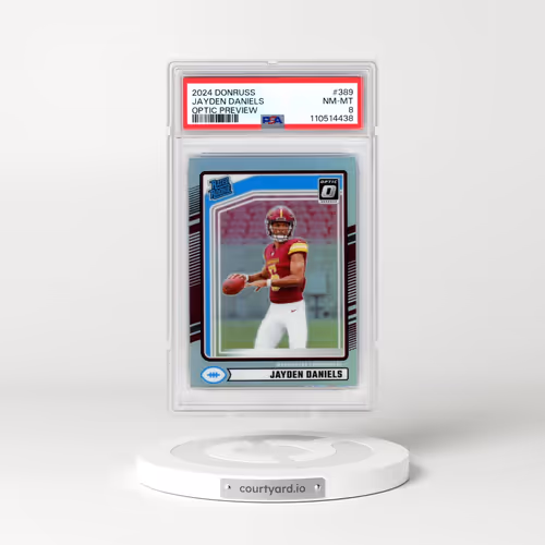 2024 Panini Donruss #389 Jayden Daniels - Optic Preview (PSA 8 NM-MT)