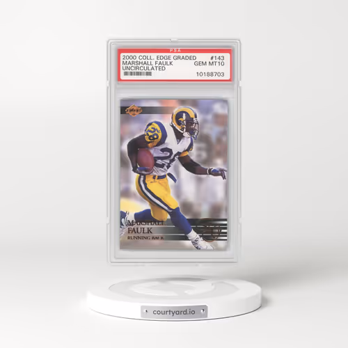 2000 Collector's Edge Graded #143 Marshall Faulk - Uncirculated (PSA 10 GEM MINT)