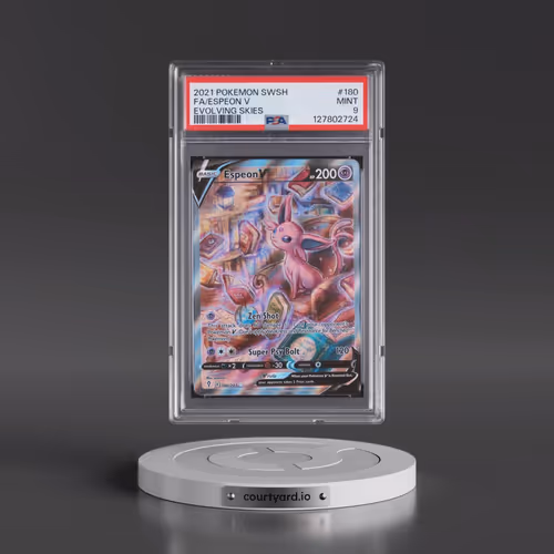 2021 Pokémon Sword & Shield Evolving Skies #180 Espeon V - Holo Full Art (PSA 9 MINT)