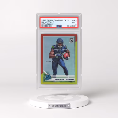 2019 Panini Donruss Optic #163 DK Metcalf - Red/Yellow (PSA 9 MINT)