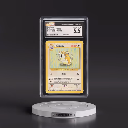 1999 Base Set #40/102 Raticate (CGC 5.5 EX+)