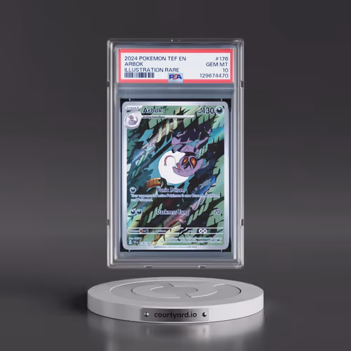 2024 Pokémon Tef EN-Temporal Forces #176 Arbok - Illustration Rare (PSA 10 GEM MINT)