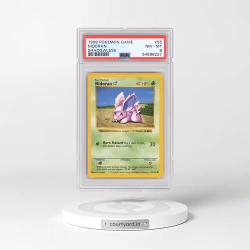 1999 Pokémon Game #55 Nidoran - Shadowless (PSA 8 NM-MT)