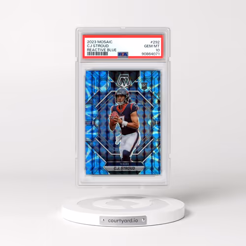 2023 Panini Mosaic #292 CJ Stroud - Reactive Blue (PSA 10 GEM MINT)