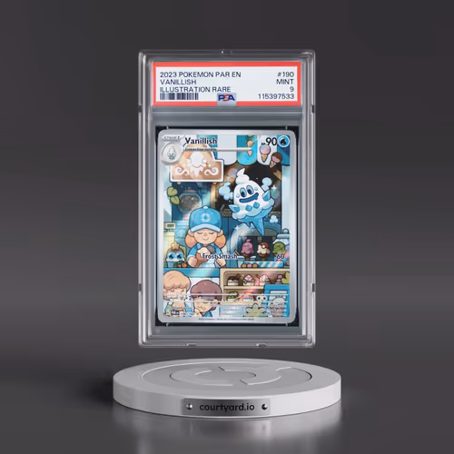 2023 Pokémon Par EN-Paradox Rift #190 Vanillish - Illustration Rare (PSA 9 MINT)