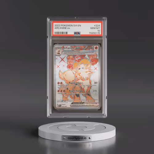 2023 Pokémon Svi EN-Scarlet & Violet #224 Arcanine EX - Holo Ultra Rare (PSA 10 GEM MINT)