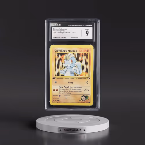 2000 Gym Challenge #72/132 Giovanni's Machop - 1st Edition 1st Edition (CGC 9 MINT)