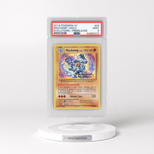 2016 Evolutions #59 Machamp - Holo Prerelease (PSA 9 MINT)