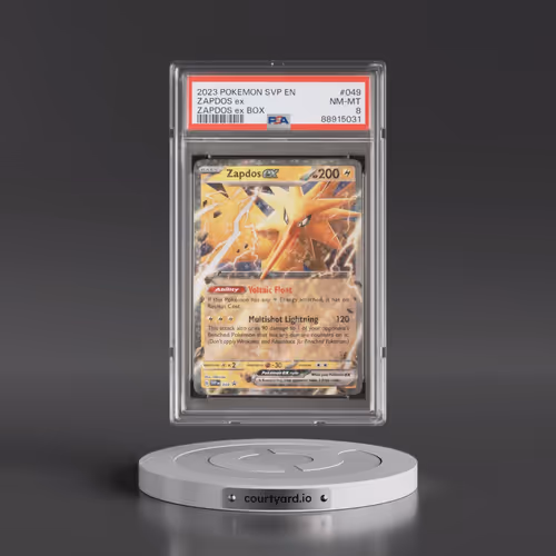 2023 Pokémon Svp EN-SV Black Star Promo #049 Zapdos EX - Holo Zapdos EX Box (PSA 8 NM-MT)