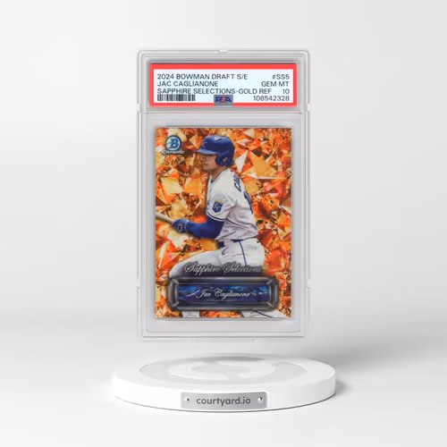 2024 Bowman Draft Sapphire Edition Sapphire Selections #SS5 Jac Caglianone - Gold Refractor (PSA 10 GEM MINT)