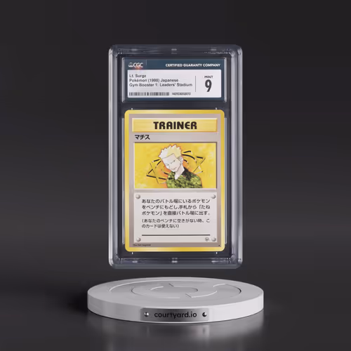 1998 Gym Booster 1: Leaders' Stadium Lt. Surge - Non-Holo (CGC 9 MINT)