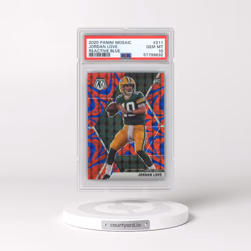 2020 Panini Mosaic #211 Jordan Love - Reactive Blue (PSA 10 GEM MINT)