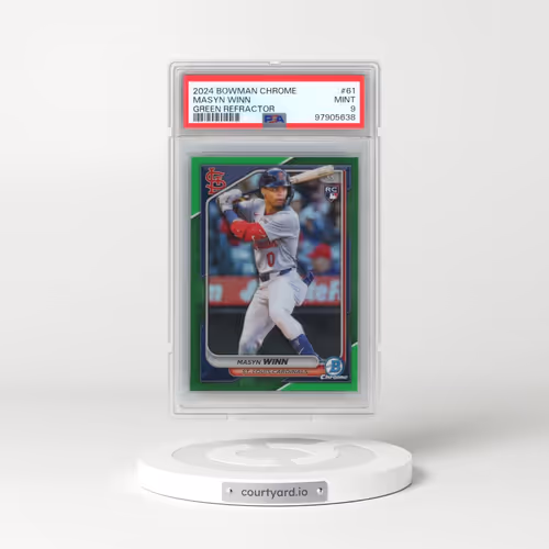 2024 Bowman Chrome #61 Masyn Winn - Green Refractor (PSA 9 MINT)