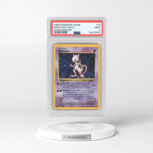 1999 Pokémon Game #10 Mewtwo - Holo Shadowless (PSA 9 MINT)
