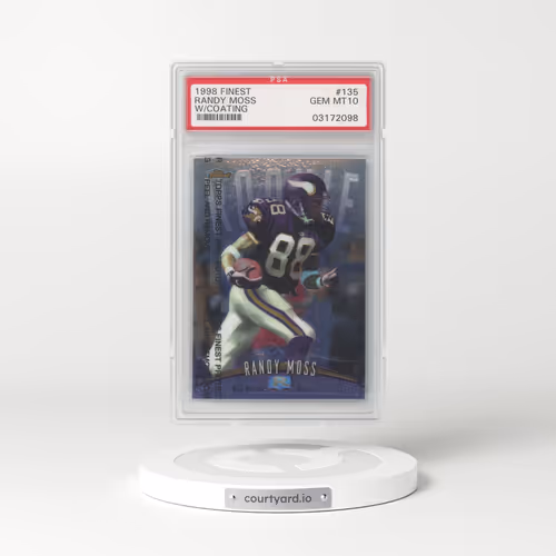1998 Finest #135 Randy Moss - w/Coating (PSA 10 GEM MINT)