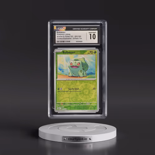 2023 Scarlet & Violet 151 - MEW EN #001/165 Bulbasaur - Costco Exclusive 5-Pack Tin (CGC 10 GEM MINT