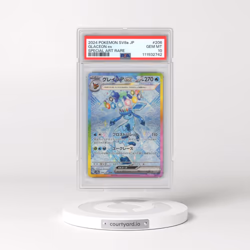 2024 Pokémon Sv8a-Terastal Fest EX #206 Glaceon EX - Holo Special Art Rare (PSA 10 GEM MINT)