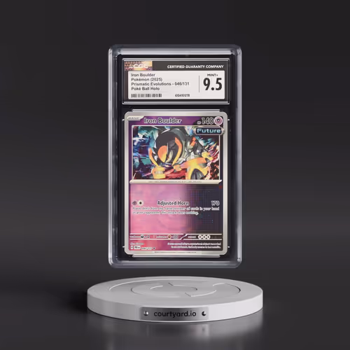 2024 Prismatic Evolutions - PRE EN #046/131 Iron Boulder - Poké Ball Holo (CGC 9.5 MINT+)
