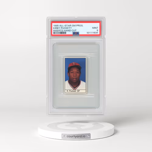 1985 All-Star Game Program Inserts-Hand Cut Kirby Puckett (PSA 9 MINT)