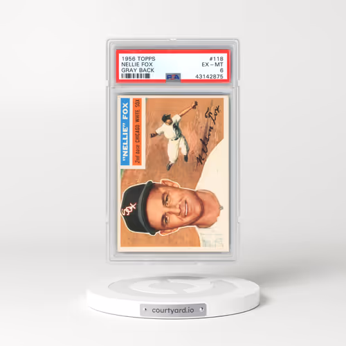 1956 Topps #118 Nellie Fox - Gray Back (PSA 6 EX-MT)