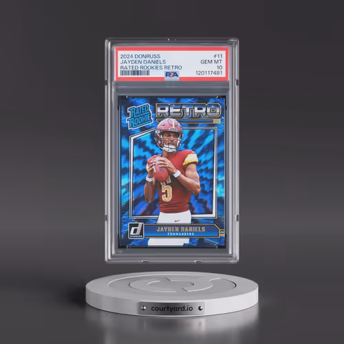 2024 Panini Donruss Rated Rookies Retro #11 Jayden Daniels (PSA 10 GEM MINT)