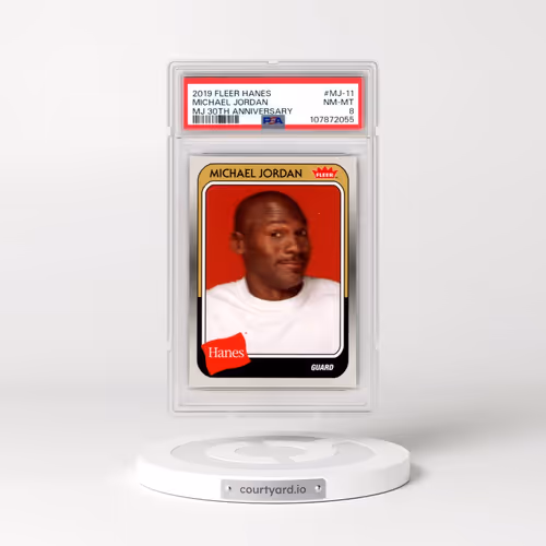 2019 Fleer Hanes Michael Jordan 30th Anniversary #MJ-11 Michael Jordan (PSA 8 NM-MT)