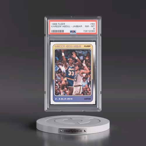 1988 Fleer #64 Kareem Abdul-Jabbar (PSA 8 NM-MT)