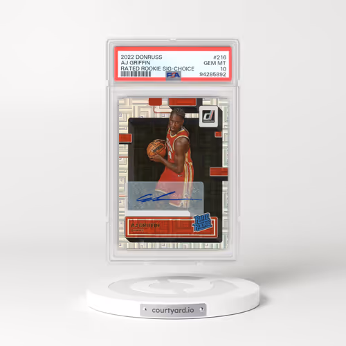 2022 Panini Donruss #216 AJ Griffin - Rated Rookie Signature-Choice (PSA 10 GEM MINT)