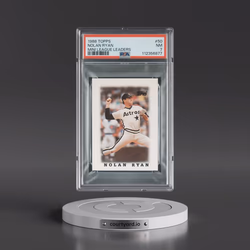 1988 Topps Mini League Leaders #50 Nolan Ryan (PSA 7 NM)