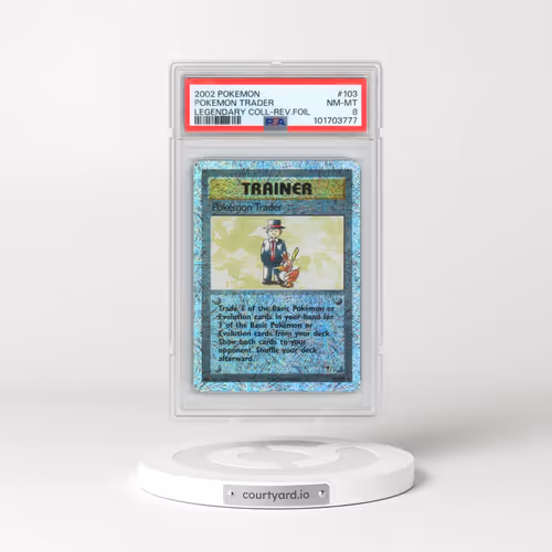 2002 Pokémon Legendary Collection #103 Pokemon Trader - Reverse Foil (PSA 8 NM-MT)