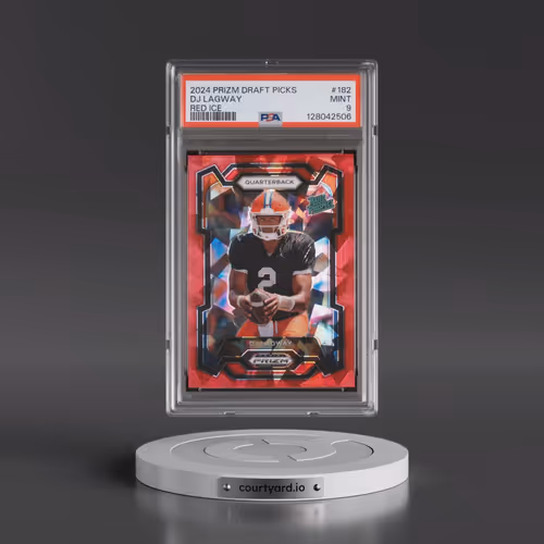 2024 Panini Prizm Draft Picks #182 DJ Lagway - Red Ice (PSA 9 MINT)