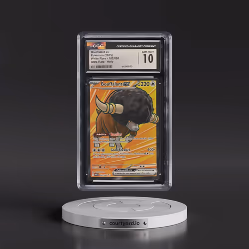 2025 Pokémon Wht EN-White Flare #162 Bouffalant EX - Holo Ultra Rare (CGC 10 GEM MINT)