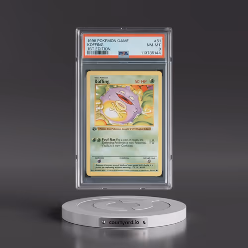 1999 Pokémon Game #51 Koffing - 1st Edition (PSA 8 NM-MT)